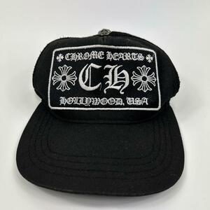 クロムハーツ　CHROME HEARTS CH キャップ　コットン　ポリエステル 帽子　ハット　刺繍　ロゴ　限定 ブラック　黒　メンズ　男