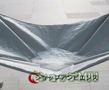 ★店長特選★万能防水シート 超厚手 耐水 UVシート ・ゲリラ豪雨対策 水害対策 カバー 庭 屋根 保護 (4.8m×5.8m シルバー)_画像3