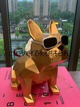 ティッシュケース 犬 フレンチブルドッグ ボックス モダン 北欧 おしゃれ人気かわいい おすすめ インテリア 装飾品 置物 ゴールド ブラック_画像1