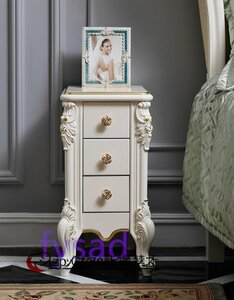 Art hand Auction Luxurious ◆ Drawer Narrow side table Chest Princess Rococo Princess style Cat's foot Cat's foot, Handmade items, furniture, Chair, chest of drawers, chest