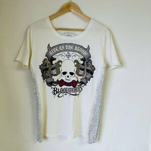 VAMPS バンプス 半袖Tシャツ プリントTシャツ ホワイト Lサイズ 中古品 ユニセックス Ｙ