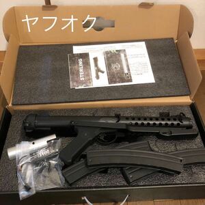 S&T　スターリング　STERLING SMG 電動ガン　箱、説明書、マガジン合計3本、リポバッテリー、ボルトカバー変更済み　動作確認済み