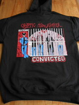 CRYPTIC SLAUGHTER スウェット パーカー convicted 黒M / slayer metallica anthrax s.o.d.c.o.c. d.r.i. accused attitude adjustment_画像1