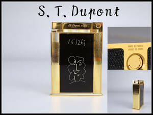 【美】ZA685 特別限定品 【S.T.Dupont】 デュポン ピカリ 特大 ガスライター／共箱 美品Ｇ！　ｈ