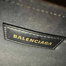 1円【現行品】定価20万 BALENCIAGA バレンシアガ ハードウェア トートバッグ ハンドバッグ レザー キャンバス ブラック 黒 正規品 1スタ_画像9