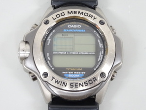 ジャンク CASIO カシオ SEA-PATHFINDER シーパスファインダー TWIN SENSOR ツインセンサー SPF-100 潜水王 200M メンズ クオーツ 腕時計 