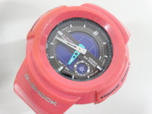 ジャンク 2点セット まとめて CASIO カシオ G-SHOCK Gショック AW-582SC AWG-101 ピンク 黒 ブラック デジタル 腕時計_画像3