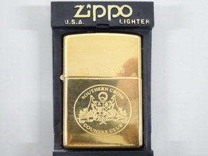 新品 未使用品 1998年製 ZIPPO ジッポ SOLID BRAS ソリッドブラス SOUTHERN CROSS サザンクロス 真鍮 ゴールド 金 ライター USA