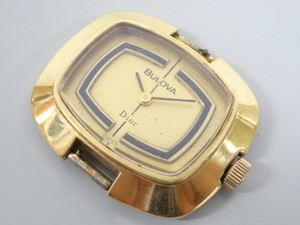 ジャンク BULOVA × Dior ブローバ ディオール コラボ 手巻き 腕時計 ゴールド 金 本体のみ
