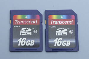 16GB SDHC カード　Transcend class10 ●2枚セット