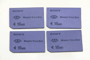 16MB　SONY メモリースティック Duo ●4枚セット● Memory Stick Duo