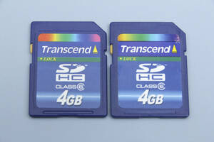 4GB SDHCカード　Transcend class6 ●2枚セット●