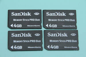 4GB SanDisk メモリースティック PRO Duo ●4枚セット● Memory Stick 