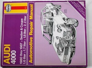 AUDI 4000 Sedan & Coupe '1980-87 Owners Workshop Manual