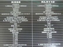 KAWASAKI カワサキ KX SERIES シリーズ KLX110 KX450F KX250 KX250F KX125 KX85-? KX85 KX65 カタログ パンフレット チラシ 送料無料_画像10
