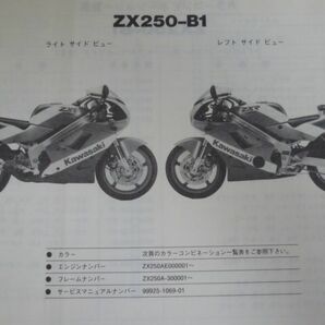 ZX250-A1 B1 ZXR250 R カワサキ パーツリスト パーツカタログ 送料無料の画像4
