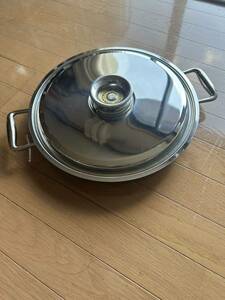  two-handled pot 7PLY M.F.C stainless steel shallow fry pan used present condition goods 