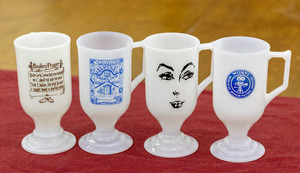 1970年代 フェデラル アイリッシュコーヒー マグ カップ ４個セット 耐熱 ミルクグラス ガラス ビンテージ アメリカ コーヒー　