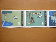 中国切手　1980.6　T51　童話ボチャン 　４種連刷　タブ付き　未使用_画像2