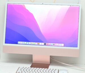 ∞ 最短発送 美品 iMac (24インチ, M1, 2021) Retina 4.5Kディスプレイモデル MGPN3J/A 8コアCPU 8コアGPU SSD:512GB 108L