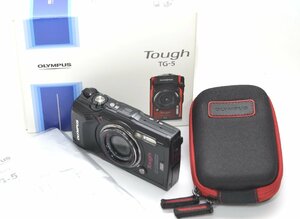 ∞ 1円～最短発送 オリンパス OLYMPUS TG-5 Tough 4K バッテリー3個 ケース付き デジカメ 5483