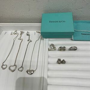 ♪♪ティファニー Tiffany & Co. アクセサリー シルバーリング ネックレス トップ オープンハート ビーン 他 9点セット SV925♪♪