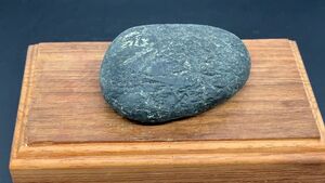 新疆鉄隕石 　98g流れ星　磁石付き天然唐木台座付きパワーストーン開運　科学標本横6cm