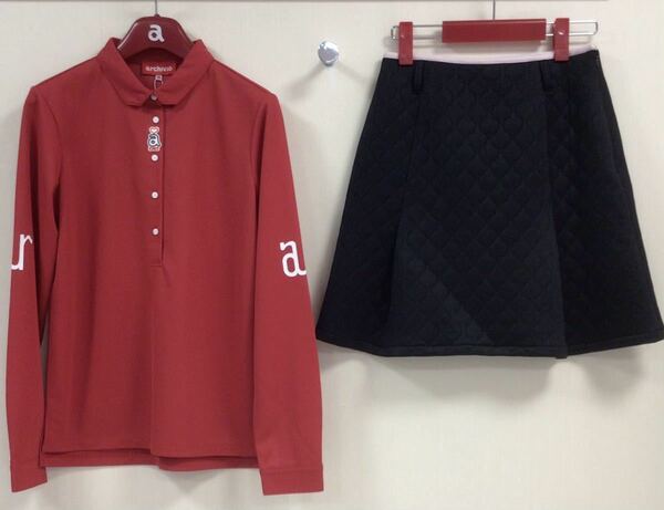 A/W アルチビオ　ポロシャツ赤３６　スカート黒３６