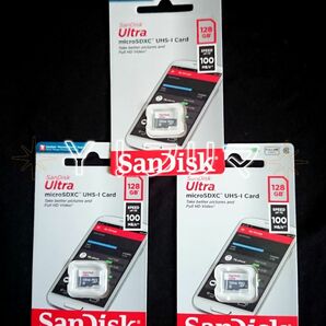 microSDカード 128GB Sandisk ３個セット