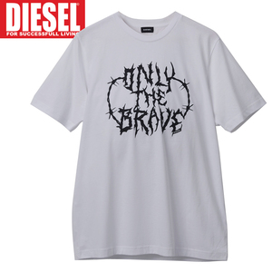 M/【限定セール】新品 DIESEL ディーゼル ロゴ Tシャツ JUST-B23 メンズ レディース ブランド カットソー ホワイト