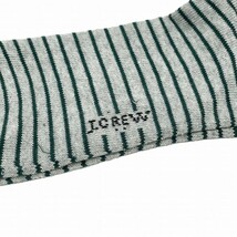 ジェイクルー J.Crew メンズ Men's ソックス 靴下 Socks ワンサイズ グレー グリーン ストライプ_画像3