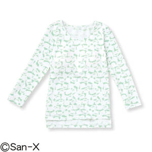 ◆フェリシモ◆リラックマ◆見せてもかわいいブラインナー◆M◆グリーン◆San-X◆サンエックス◆Tシャツ