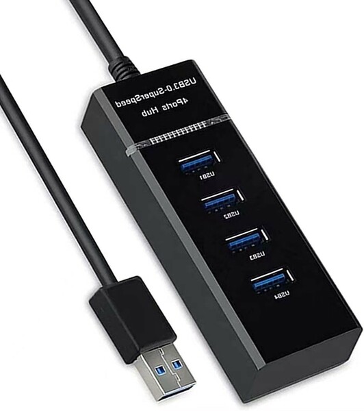 USB ハブ 3.0 4ポート 5Gbps LEDインジケータ付き 携帯便利