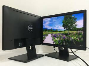 ☆【良品 2台セット】DELL E2016 ワイド液晶モニター 19.5インチ WXGA+（1440x900）D-Sub 動作品　