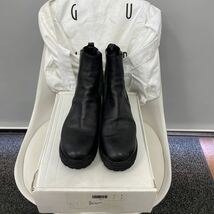 新品！Guidi グイディ グッディ チェルシー サイドゴアブーツ ホースレザー ブラックvibram ビブラムソール キャンバストートバッグ付_画像1