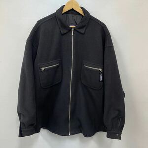 90's patagonia パタゴニア USA製 シンチラオーバーシャツ ブラック 希少サイズ XL ビンテージ フリース ジップアップ 美品