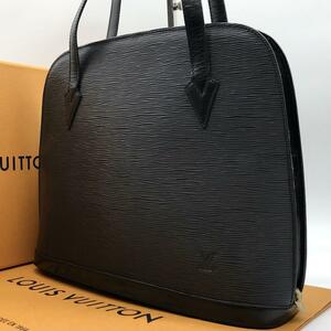 1円【極美品】LOUIS VUITTON ルイヴィトン エピ レザー リュサック トートバッグ ショルダーバッグ 黒 ブラック ノワール 肩がけ M52282