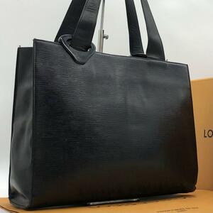 1円【美品】LOUIS VUITTON ルイヴィトン エピ ジェモ トートバッグ ハンドバッグ レザー 黒 ブラック A4対応 メンズ レディース 定価17万円