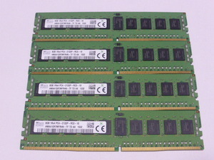 メモリ サーバーパソコン用 1.20V SK hynix PC4-17000P(DDR4-2133P) ECC Registered 8GBx4枚合計32GB HMA41GR7MFR4N-TF 起動確認済です③