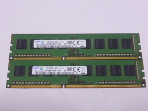 メモリ デスクトップ用 Samsung 低電圧 1.35V DDR3L-1600 PC3L-12800 4GBx2枚 合計8GB 起動確認済みですが一応ジャンク品扱いです