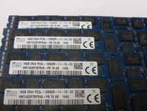 メモリ サーバーパソコン用 低電圧 1.35V SK hynix PC3L-12800R(DDR3L-1600R) ECC Registered 16GBx4枚 合計64GB 起動確認済みです①_画像2