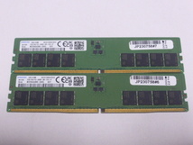 メモリ デスクトップパソコン用 Samsung DDR5-4800 PC5-38400 32GBx2枚 合計64GB 起動確認済みです_画像1