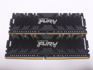 メモリ デスクトップパソコン用 Kingston FURY RENEGADE RGB DDR4-3200 PC4-25600 16GBx2枚 合計32GB 起動確認済です HX432C16RB1AK2/32