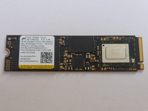 Micron 3400 SSD M.2 NVMe Type2280 Gen 4x4 1024GB(1TB) 電源投入回数489回 使用時間592時間 正常99% MTFDKBA1T0TFH 中古品です①