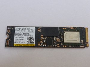 Micron 3400 SSD M.2 NVMe Type2280 Gen 4x4 1024GB(1TB) 電源投入回数345回 使用時間398時間 正常100% MTFDKBA1T0TFH 中古品です③