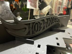 HotWheels ホットホイール　木製エンブレム 約20センチ　 ブラック#01 輸入雑貨