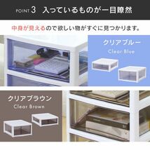 レターケース 引き出し スーパークリアチェスト オフィス 収納 書類ケース 収納 SCE-440 アイリスオーヤマ_画像2