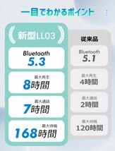 2023最新型 Bluetooth 5.3 ワイヤレスイヤホン ブルートゥースイヤホン Hi-Fi高音質 完全ワイヤレスヘッドセット_画像5