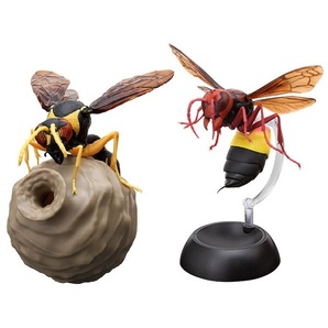 いきもの大図鑑 とっくりばち ２種 セット ミカドトックリバチ ツマグロスズメバチ 蜂 ハチ フィギュア スズメバチ ガチャの画像1