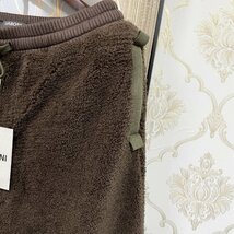 最上級EU製＆定価6万◆UABONI*Paris*スウェットパンツ*ユアボニ*パリ発◆ミンク/カシミヤ混 快適 ボア 肉厚 モコモコ 防寒 大きめ L/48_画像4